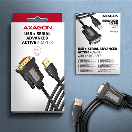 AXAGON USB - Serial Advanced Active Adapter | ADS-1PQN