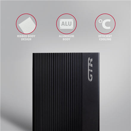 AXAGON Ribbed aluminum USB 3.2 Gen 1 - SATA 6G external box for 3.5" HDD | EE35-GTR