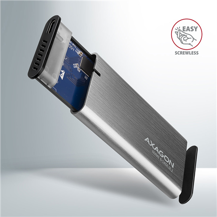 AXAGON External USB-C 3.2 Gen 2 metal box for M.2 NVMe & SATA SSD disks