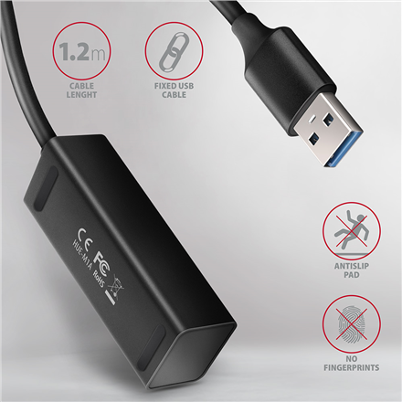 AXAGON Miniature metal four-port USB 3.2 Gen 1 hub | HUE-M1AL