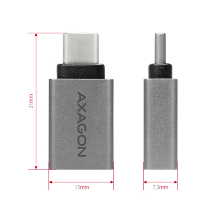 AXAGON Adapter into the USB-C port with USB Type A female output | RUCM-AFA