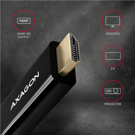 AXAGON | Active cable | DisplayPort to HDMI | 1.8 m