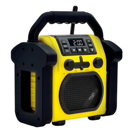 Adler | Construction radio with Bluetooth | AD 1911 | AUX in | Black/Yellow