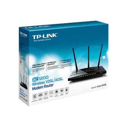 TP-LINK AC1200 Wi-Fi VDSL/ADSL Modem Gigabit Router | Archer VR400 | 802.11ac | 10/100/1000 Mbit/s |