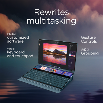 Lenovo Yoga Book 9 14IAH10 | Tidal Teal | 2x14 " | OLED | Touchscreen | 2.8K WQXGA+ | 2880 x 1800 pi