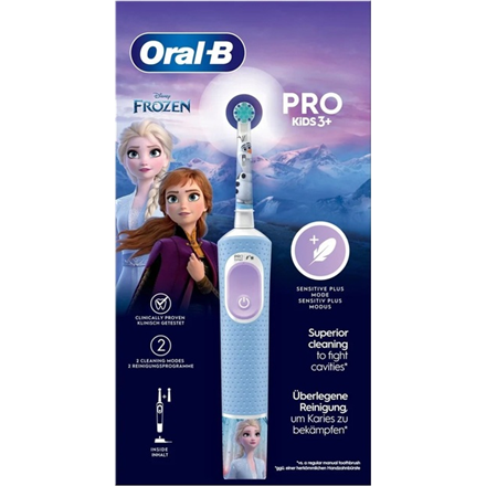 Oral-B Electric Toothbrush | Vitality Pro Frozen | Rechargeable | For children | Number of brush hea