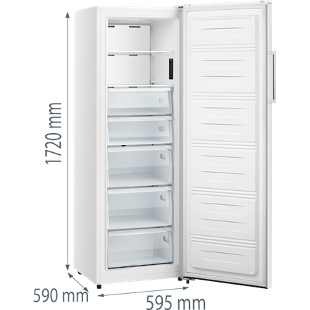 Gorenje FN617EEW5 | Energy efficiency class E | Upright | Free standing | Height 172 cm | Total net 