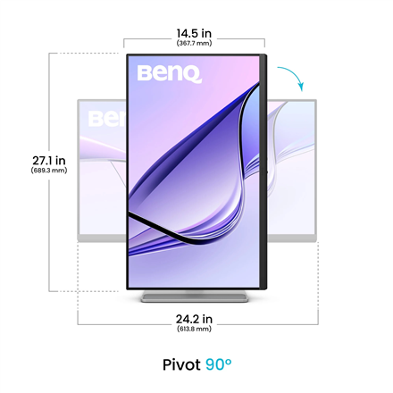 Benq MA270U | 27 " | IPS | 16:9 | 60 Hz | 5 ms | 3840 x 2160 pixels | 400 cd/m² | HDMI ports quantit