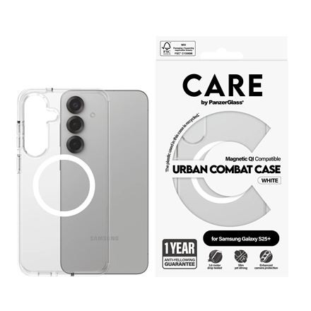 CARE Back protection | Samsung | Galaxy S25+ | Recycled plastic | White