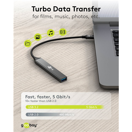 Goobay Slim 4-Port USB Hub