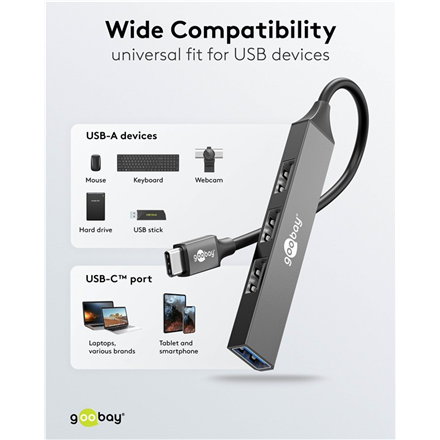 Goobay Slim 4-Port USB Hub