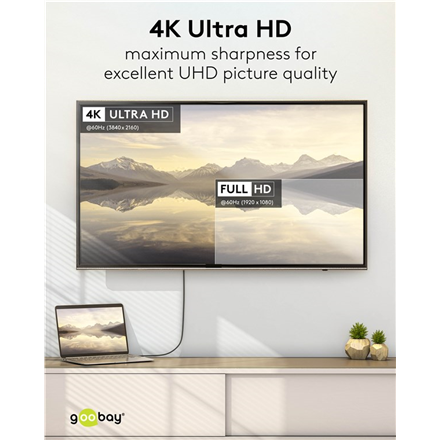Goobay USB-C to HDMI Cable 4K at 60 Hz