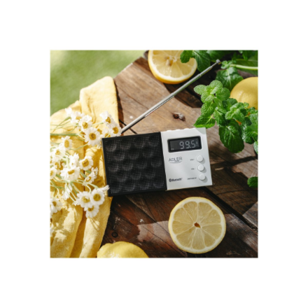 Adler | Digital Radio - PLL AM/FM | AD 1908 | Alarm function | White/Black