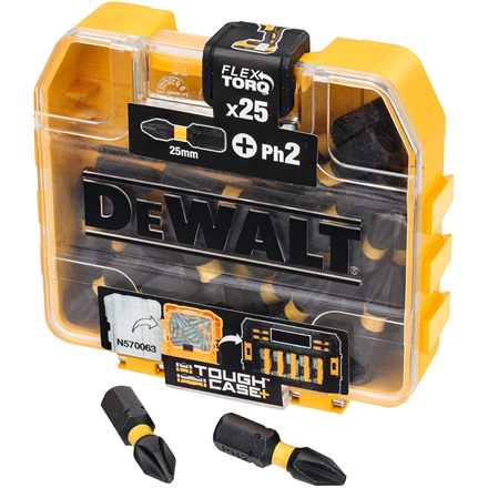 DEWALT DT70555T-QZ Extreme FLEXTORQ 25pc Set PH2 25mm in Small Bulk Storage Case