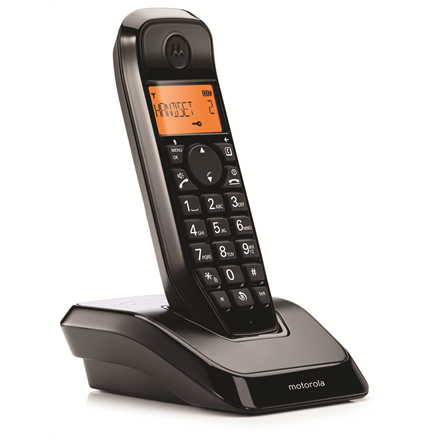 Motorola Digital Cordless Telephone | S1201B | Built-in display | Black