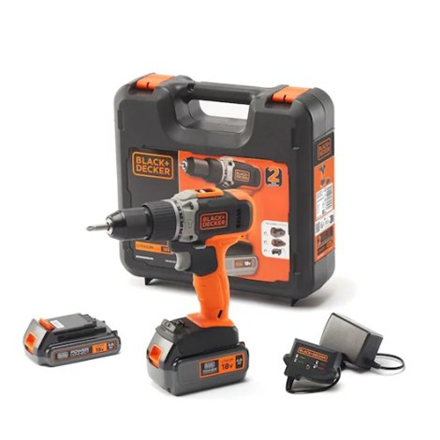 BLACK & DECKER | Cordless Drill/Driver with  2.0 Ah/4.0 Ah Battery | BCD003MEM2K-QW | 18 V | 2.0/4.0