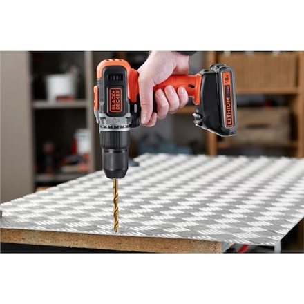 BLACK & DECKER | Cordless Drill/Driver with  2.0 Ah/4.0 Ah Battery | BCD003MEM2K-QW | 18 V | 2.0/4.0