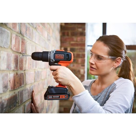 BLACK & DECKER | Cordless Drill/Driver with  2.0 Ah/4.0 Ah Battery | BCD003MEM2K-QW | 18 V | 2.0/4.0