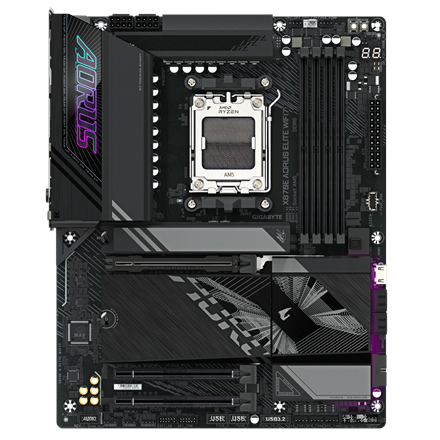 Gigabyte X870E A ELITE WIFI7 | Processor family AMD | Processor socket AM5 | DDR5 | Supported hard d