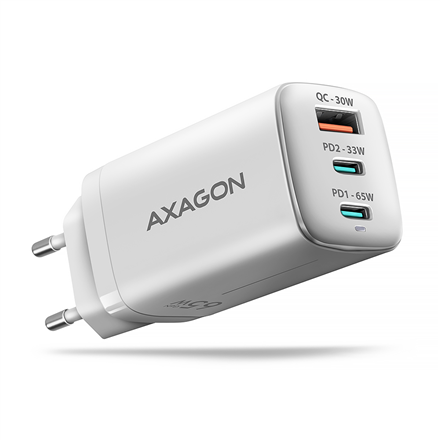 AXAGON GaN wallcharger 3x port (USB-A + 2x USB-C)