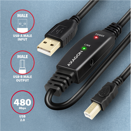 AXAGON USB repeater cable
