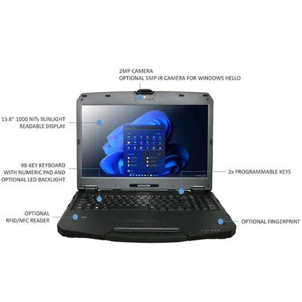 Durabook S15 i5 Standard 15" FHD Intel Core i5-1235U/16GB/256GB/Intel UHD Graphics/Win11 Pro/English
