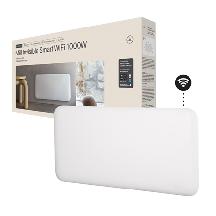 Mill Invisible Smart WiFi Heater | PA1000WIFI4 | Panel Heater | 1000 W | Suitable for rooms up to 12