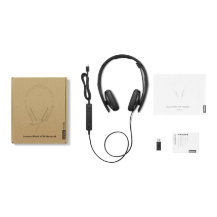 Lenovo Headset (Teams) | VoIP | Wired | Black