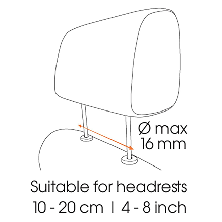 Vogels TMS 1020 Tablet Car Pack | Tilt | 7-13 " | Maximum weight (capacity) 1 kg | Black