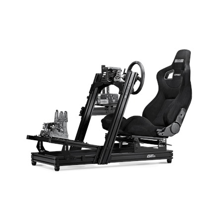 Next Level Racing | Aluminum | Racing Simulator Cockpit | GTElite Front and Side Mount Edition | Bla