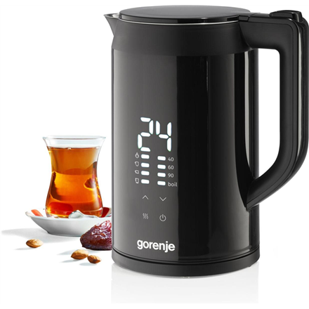 Gorenje Kettle | K17DWDII | Electric | 2200 W | 1.7 L | Stainless Steel | 360° rotational base | Bla