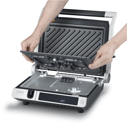 Caso Double Contact Grill with Thermocontrol | SteakMaster Pro | Contact grill | 2000 W | Stainless 
