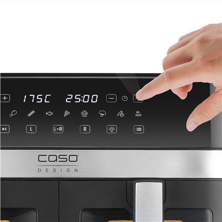 Caso Air Fryer | DuoChef | Power 2200 W | Capacity 14 L | Black