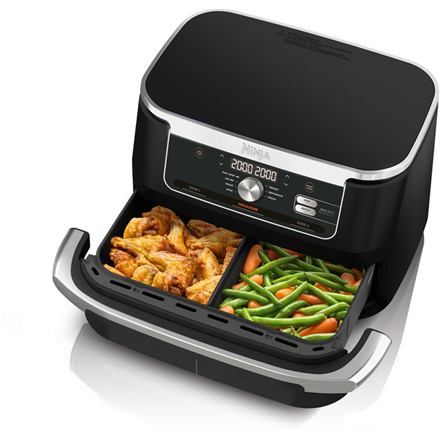 NINJA | Double Air Fryer | AF500EU Foodi FlexDrawer | Power 2470 W | Capacity 10.4 L | Black