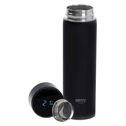 Adler | Thermal Flask | CR 4507bk | Capacity 0.473 L | Material Stainless steel/Silicone | Black