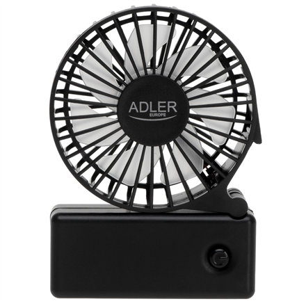 Adler Foldable mini fan | AD 7336 | Desk fan | Black | Diameter 6.5 cm | Number of speeds 1