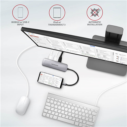 AXAGON SuperSpeed USB-C COMBO 5in1 Hub | HMC-5