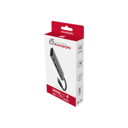 AXAGON SuperSpeed USB-C 10 Gbps SPEEDSTER 4 Hub | HMC-4G2