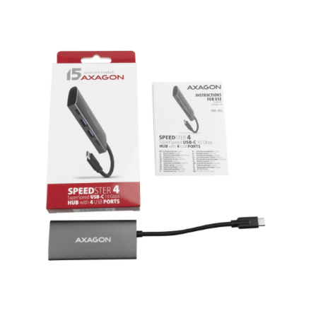 AXAGON SuperSpeed USB-C 10 Gbps SPEEDSTER 4 Hub | HMC-4G2