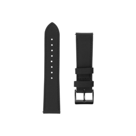 Fixed | Leather Strap with Quick Release 22mm for Smartwatch | Black