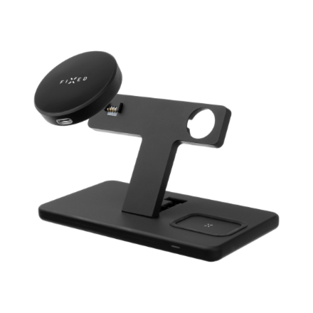 Fixed | MagPowerstation 3-in-1 wireless charging stand with MagSafe mount support | FIXMPOS-BK | Bla