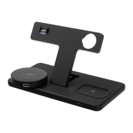 Fixed | MagPowerstation 3-in-1 wireless charging stand with MagSafe mount support | FIXMPOS-BK | Bla