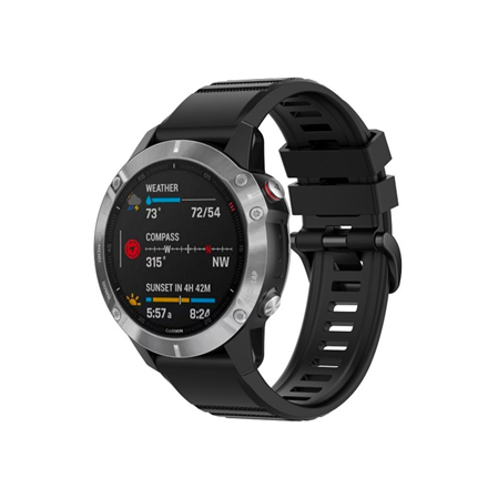 Fixed | Silicone Strap for Garmin QuickFit 26mm | Black