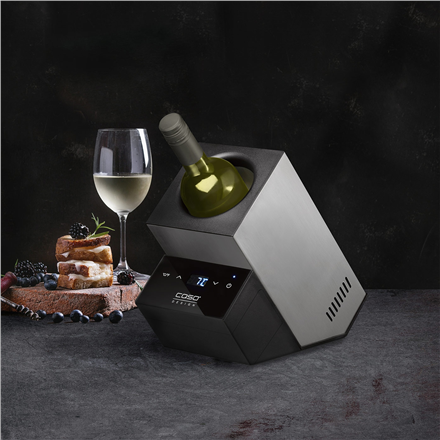 Caso | Wine Cooler | WineCase Deluxe Inox | Bottles capacity 1 | Black/Silver