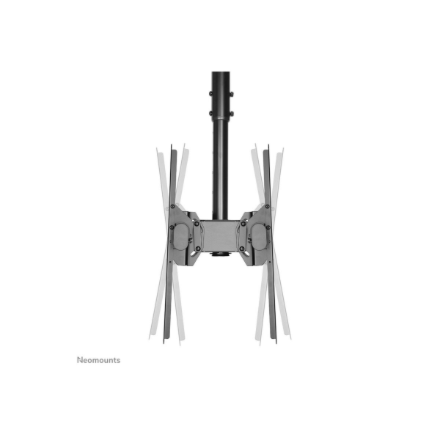 Neomounts NM-C440DBLACK Dual monitor/TV mount ceiling | Adjustable Height