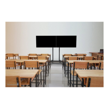 Neomounts Floor stand | ADM-875BL2 Dual screen adapter | Adjustable Height | 42-65 " | Maximum weigh