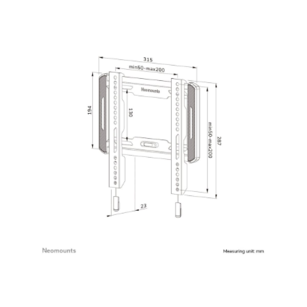 Neomounts Wall mount | WL30-550BL12 TV mount wall | 24-65 " | Maximum weight (capacity) 40 kg | Blac