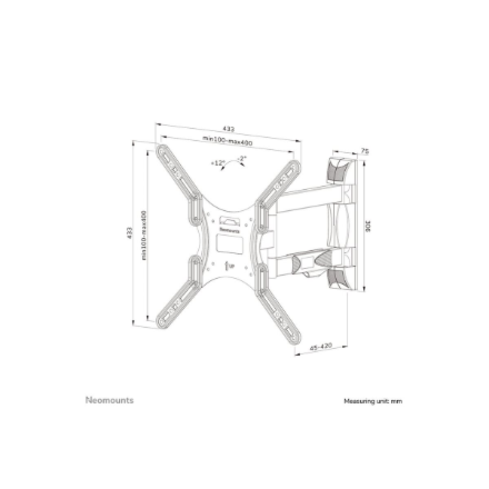 Neomounts Wall mount | WL40-550BL14 TV mount wall | Rotate