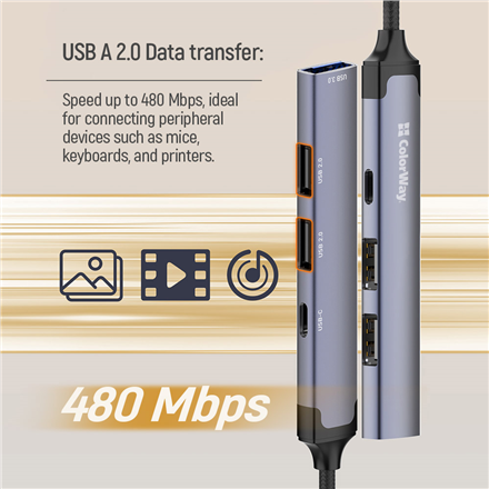 ColorWay 4-in-1 Docking Station | CW-HUB05
