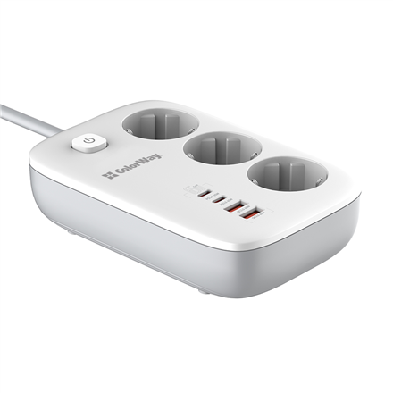 ColorWay Power Socket | CW-CHE34PDW